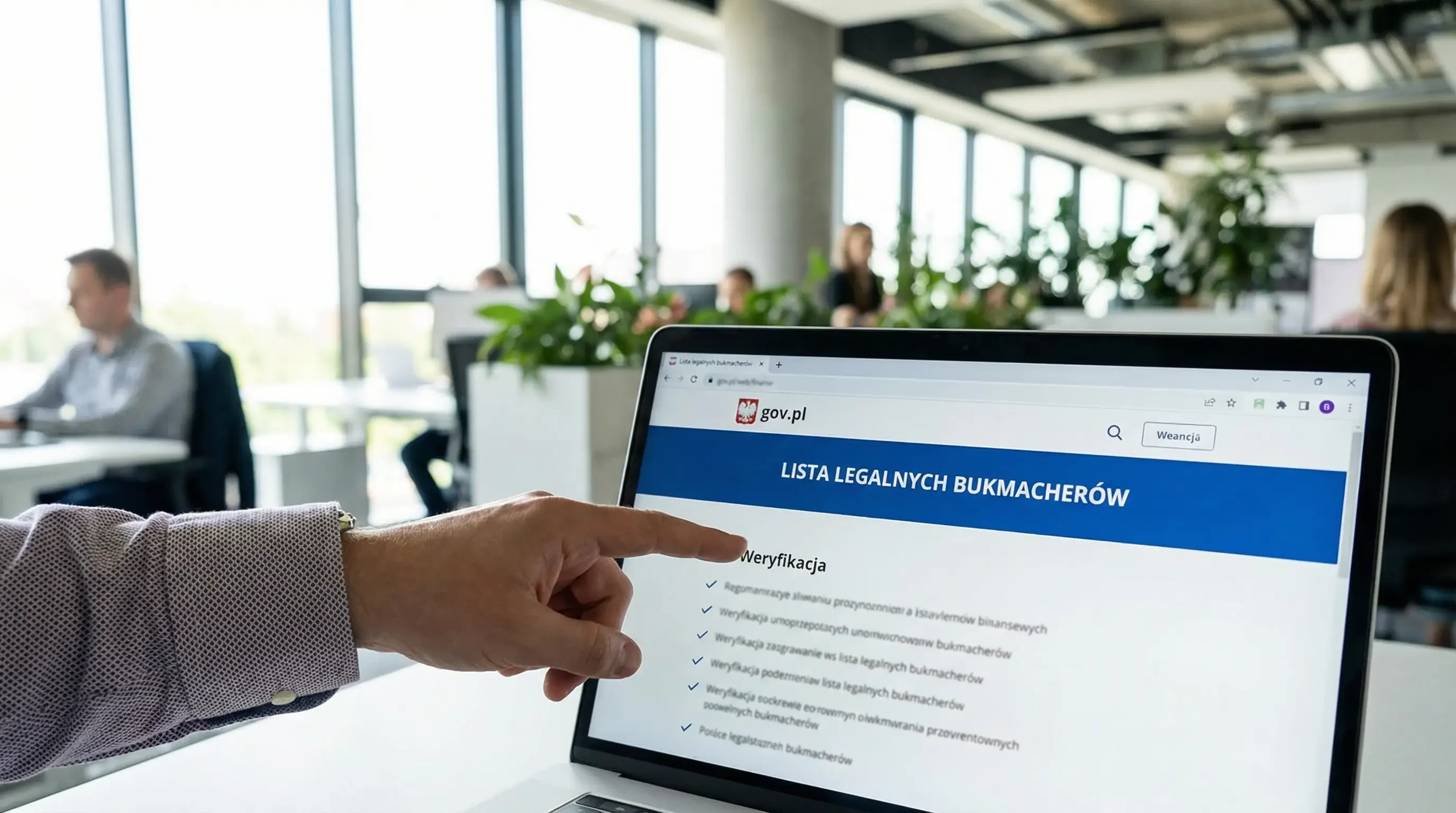 Sprawdzanie licencji bukmachera na stronie Ministerstwa Finansów