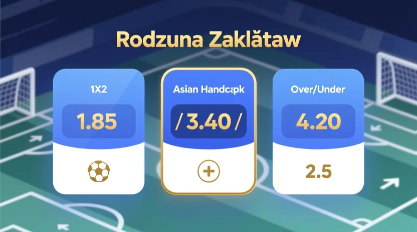Rodzaje kursów bukmacherskich - handicap azjatycki, over/under i różne typy zakładów