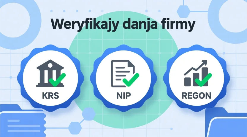 Proces weryfikacji danych firmowych bukmachera przez numery KRS NIP REGON w polskich rejestrach